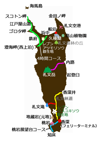 礼文島マップ