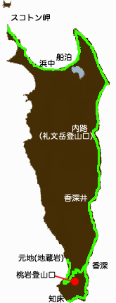 礼文島の地図